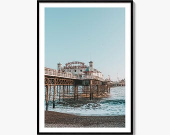Brighton Fine Art Photo Print, Palace Pier Poster, East Sussex England Wall Decor