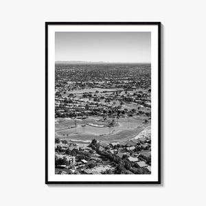 メサの写真ポスタープリント、メサの白黒ウォールアート、メサの壁写真、メサの旅行、メサの地図ポスター