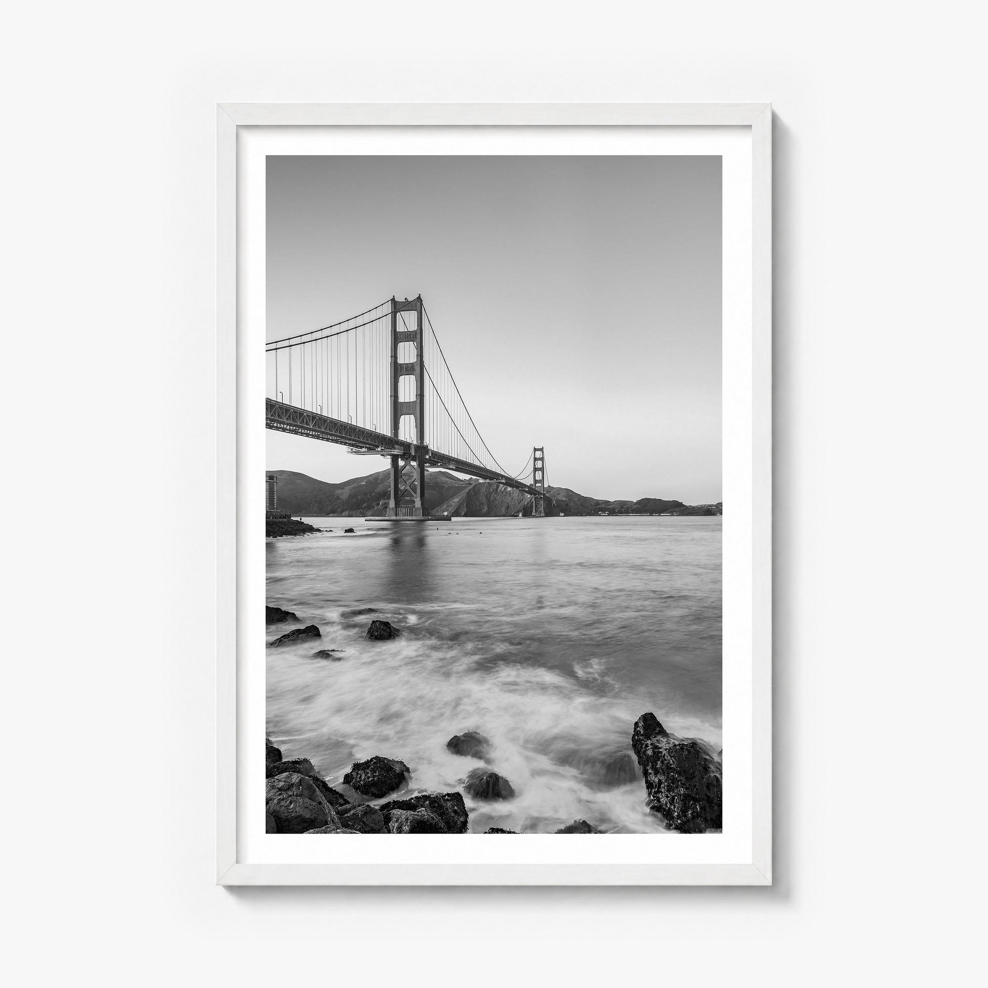 San Francisco Black and White Fine Art Photo Print, Golden Gate