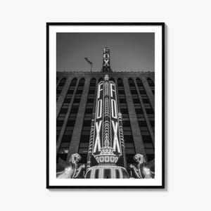 Fox Theater Foto Poster Druck, Fox Theater Schwarz und Weiß Wandkunst, Fox Theater Fotografie, Fox Theater Reise, Karte Poster