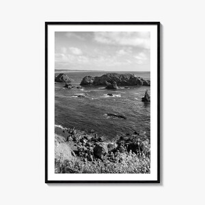 北カリフォルニアの写真ポスタープリント、北カリフォルニアの白黒ウォールアート、ウォールフォト、旅行、地図ポスター