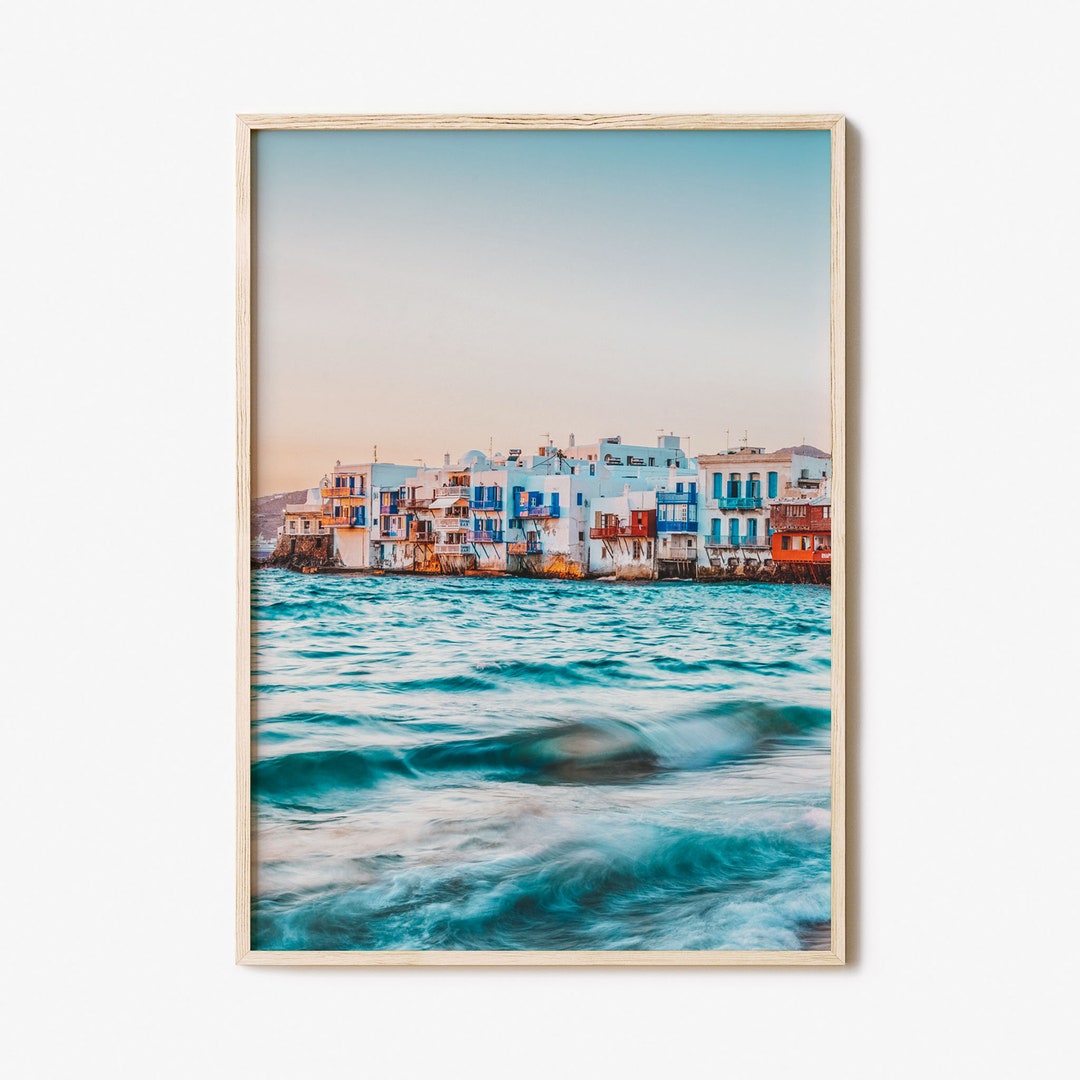 Mykonos Colorful Poster Print Mykonos Photo Wall Art Mykonos - Etsy