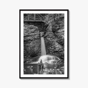Pocono Mountains Black and White Fine Art Photo Print, Delaware Water Gap Poster