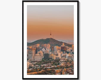 Seoul Skyline Fine Art Photo Print, Wall Decor, South Korea City Poster