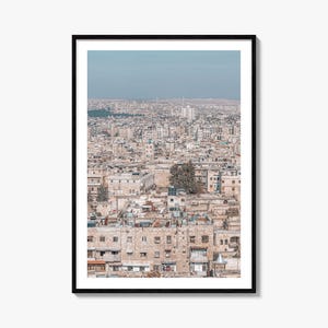 Aleppo Kolorowy plakat, Aleppo Foto Wall Art, Aleppo Dekoracja ścienna, Aleppo Podróż Druk, Aleppo Street Map Poster, Mapa Miasta
