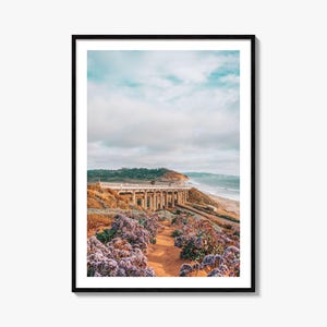 Torrey Pines Colorful Poster Print No 2, Torrey Pines Photo Art, Torrey Pines Decor, Travel Print, Torrey Pines Street Map Poster, City Map