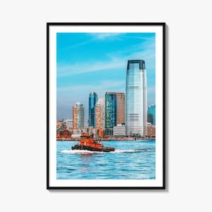 Jersey City Colorful Poster Print, Jersey City Photo Wall Art, Jersey City Wall Decor, Jersey City Travel Print, Street Map Poster, City Map