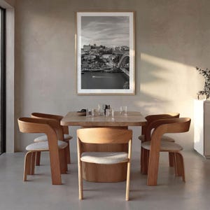 Porto Skyline schwarz weiss Fine Art Foto, der Douro Fluss Portugal Poster Bild 3