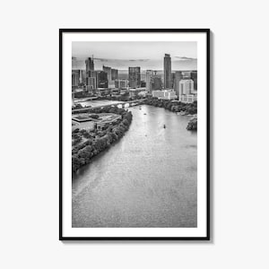 Austin Foto Poster Druck Nr. 1, Austin Schwarz-Weiß-Wand-Kunst, Austin Fotografie, Austin Reise, Austin Karte Poster