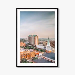 Tallahassee Skyline Fine Art Photo Print, Florida USA Downtown Wall Decor Poster