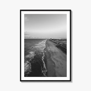 Ocean City Photo Poster Print Maryland No 2, Ocean City Black and White Art, Ocean City Photography, Travel, Ocean City Map Poster