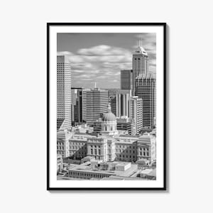 Indianapolis Foto Poster Druck Nr. 1, Indianapolis Schwarz und Weiß, Wandkunst, Indianapolis Wall Fotografie, Reise, Karte Poster
