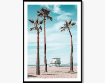 Wydruk artystyczny Santa Monica, Venice Beach, Los Angeles, Kalifornia Dekoracja ścienna