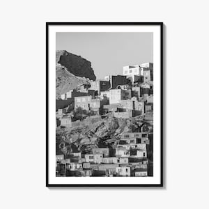 Kabul Photo Poster Print, Kabul Black and White Wall Art, Kabul Wall Photography, Kabul Travel, Kabul Map Poster