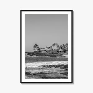 Kailua Foto Poster Druck, Kailua Schwarzweiß Wandkunst, Kailua Wand Fotografie, Kailua Reise, Kailua Kartenposter