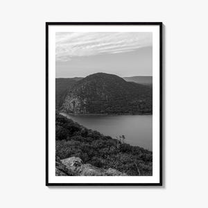 Hudson Valley fotoposter print, Hudson Valley zwart-witte kunst, fotografie, reizen Hudson Valley, Hudson Valley kaart poster