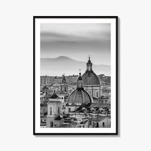 Rome Photo Poster Print No 1, Rome Black and White Wall Art, Rome Wall Photography, Rome Travel, Rome Map Poster
