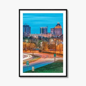 Greensboro Colorful Poster Print, Greensboro Photo Wall Art, Greensboro Wall Decor, Travel Print, Greensboro Street Map Poster, City Map