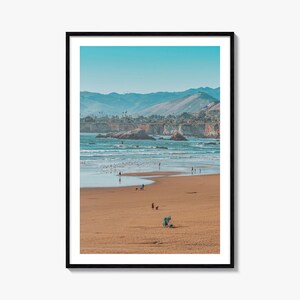Impression d'affiche colorée Pismo Beach no 2, photo d'art de Pismo Beach, décoration murale, impression de voyage de Pismo Beach, affiche de plan de rue de Pismo Beach, plan de la ville