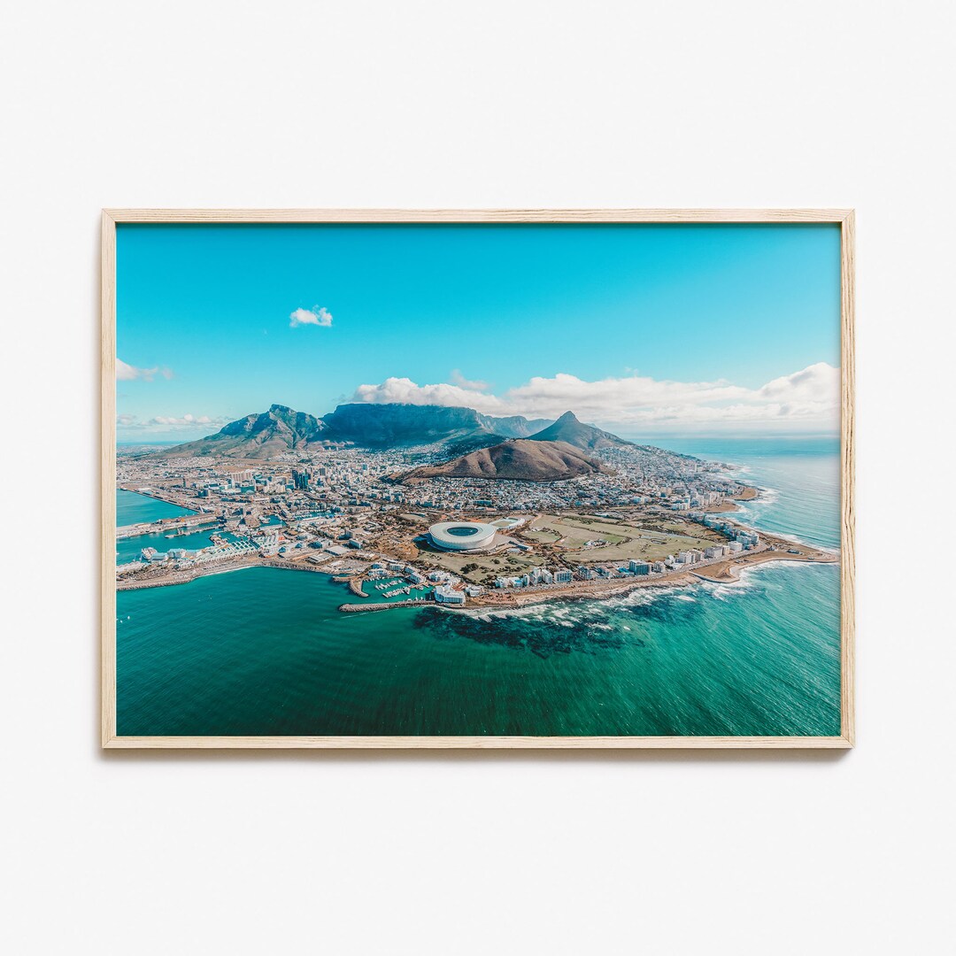 Cape Town Colorful Poster Print Horizontal, Cape Town Photo Wall Art
