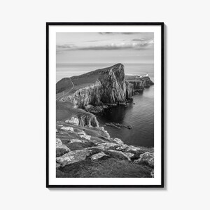 Isle Of Skye Foto Poster Druck, Isle Of Skye Schwarz Weiß Wandkunst, Isle Of Skye Wand Fotografie, Reise, Karte Poster