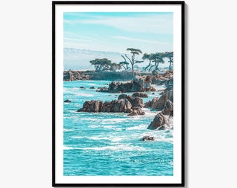 Monterey Fine Art Photo Print, Pacific Grove, California Coastline Wall Decor Poster, USA