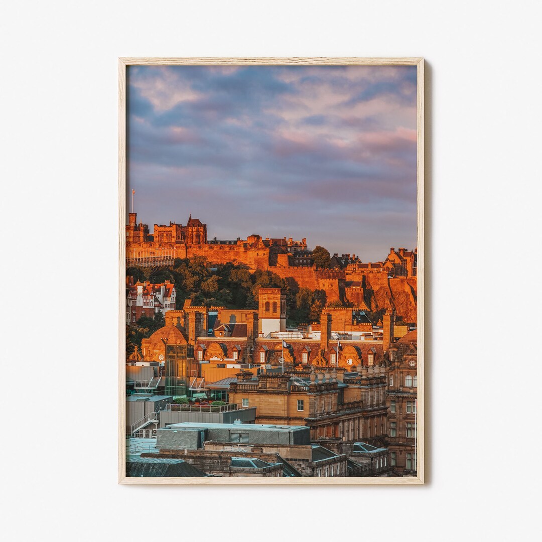Edinburgh Colorful Poster Print, Edinburgh Photo Wall Art, Edinburg