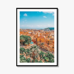 Cagliari Colorful Poster Print, Cagliari Photo Wall Art, Cagliari Wall Decor, Cagliari Travel Print, Cagliari Street Map Poster, City Map