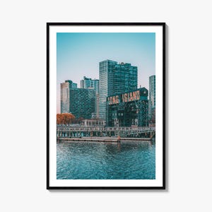 Long Island Bunt Posterdruck Nr. 2, Long Island City Fotokunst, Long Island City Wanddekor, Reisedruck, Straßenkarte Poster, Stadtplan