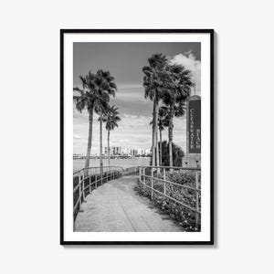 Clearwater Poster Druck Nr. 2, Clearwater Schwarz-weiß Kunst, Clearwater Fotografie, Clearwater Travel, Clearwater Map Poster