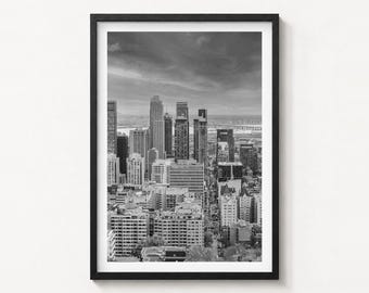Fotografía artística en blanco y negro de Montreal, póster de Quebec, decoración de pared de Canadá
