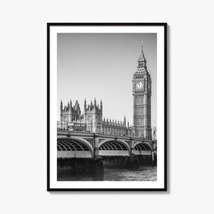 London Foto Poster Druck Nr. 1, London Schwarzweiß, Wandkunst London, Fotografie, London Reise, London Karte Poster