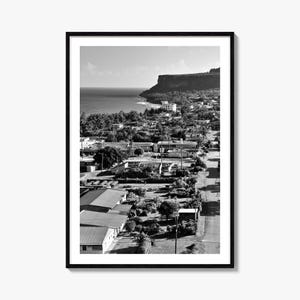 Saipan Foto Poster Druck, Saipan Schwarz und Weiß Wandkunst, Saipan Wand Fotografie, Saipan Reise, Saipan Karte Poster