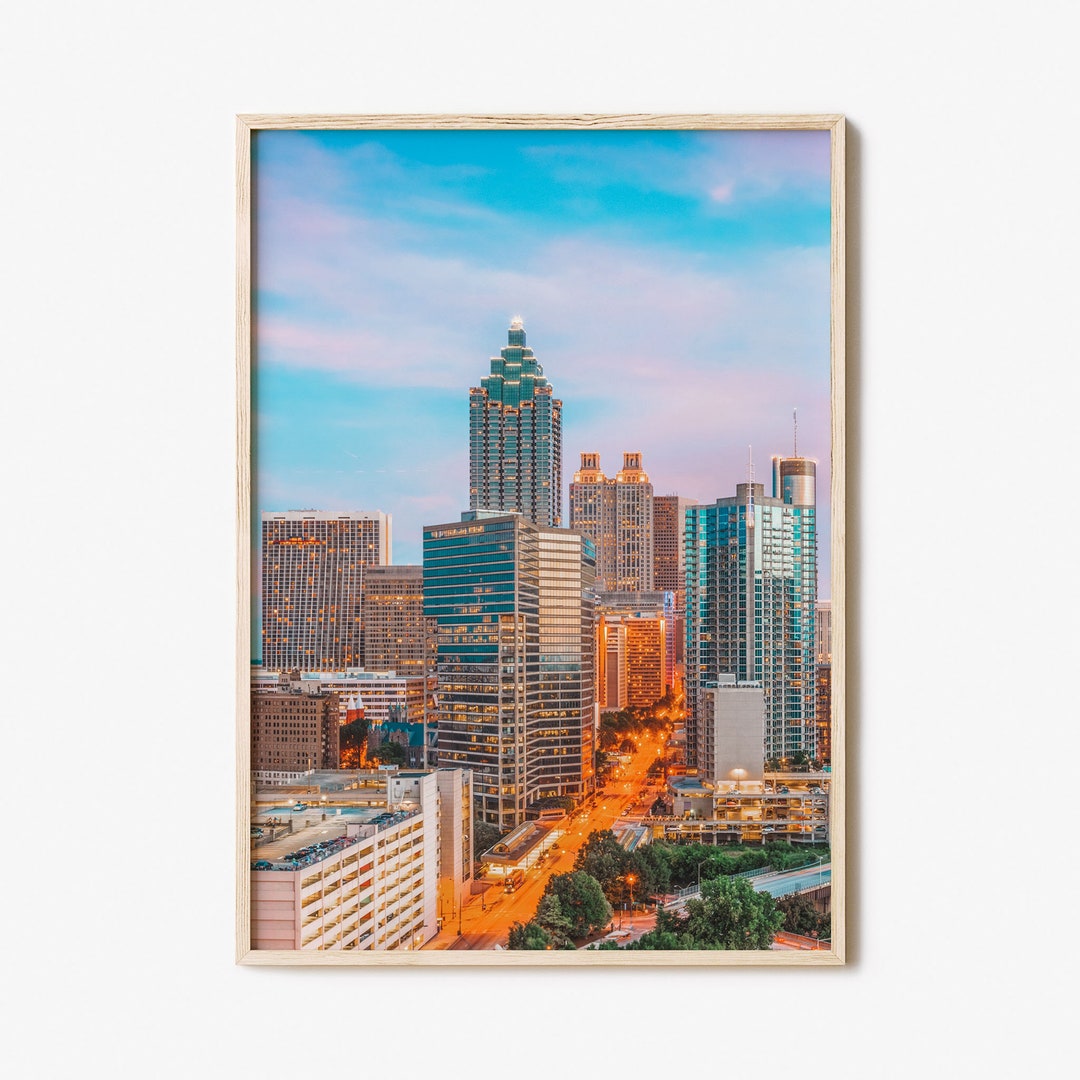 Atlanta Colorful Poster Print No 1, Atlanta Photo Wall Art, Atlanta