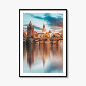 Prague Colorful Poster Print No 2, Prague Photo Wall Art, Prague Wall Decor, Prague Travel Print, Prague Street Map Poster, City Map