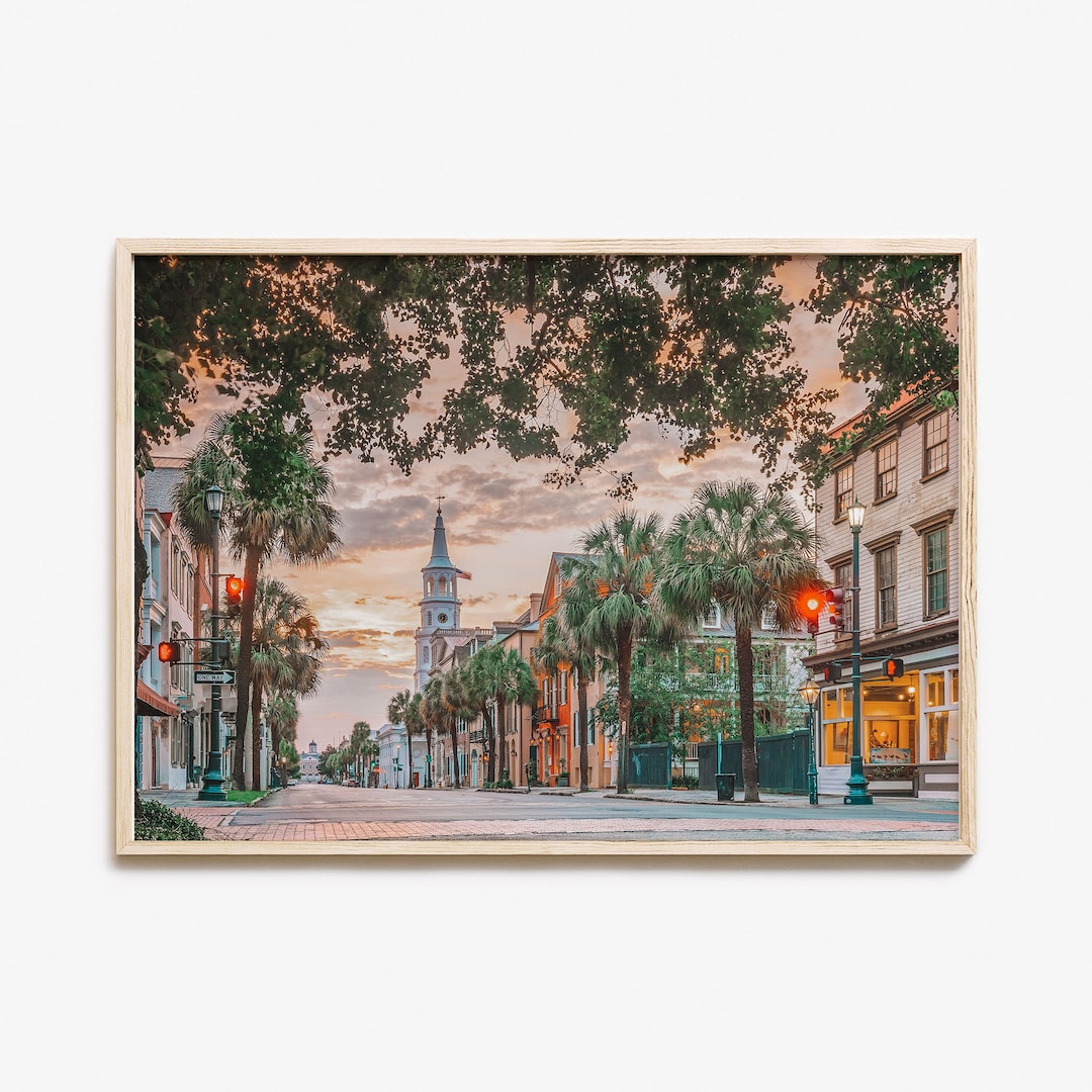 Charleston Colorful Poster Print Horizontal South Carolina, Charleston