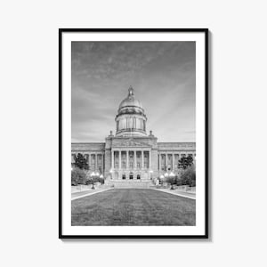 Kentucky Photo Poster Print, Kentucky Black and White Wall Art, Kentucky Wall Photography, Kentucky Travel, Kentucky Map Poster