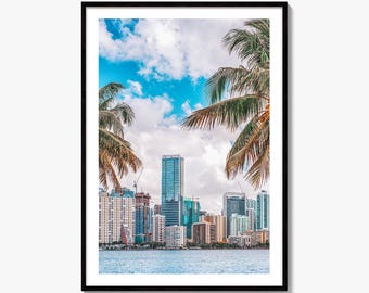 Miami Skyline Fine Art Fotodruck, Florida USA Kunstdruck