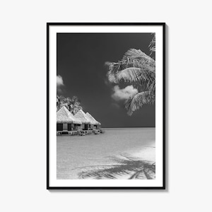 Maldives Photo Poster Print, Maldives Black and White Wall Art, Maldives Wall Photography, Maldives Travel, Maldives Map Poster