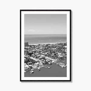 Fort Myers Foto Poster Druck, Fort Myers Schwarzweiß Wandkunst, Fort Myers Wand Fotografie, Reise, Fort Myers Karte Poster