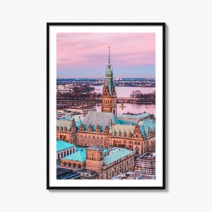 Hamburg Colorful Poster Print No 1, Hamburg Photo Wall Art, Hamburg Wall Decor, Hamburg Travel Print, Hamburg Street Map Poster, City Map