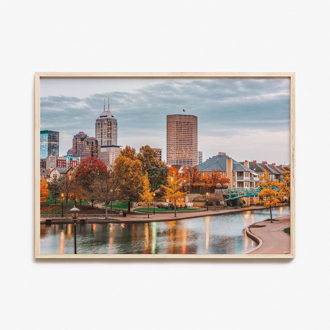 Indianapolis Colorful Poster Print Horizontal, Indianapolis Photo Wall