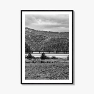 Coeur d'Alene Foto Poster Druck, Coeur Dalene Schwarz Weiß Wandkunst, Coeur Dalene Wand Fotografie, Reise, Karte Poster