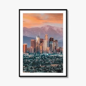 Los Angeles Colorful Poster Print No 1, Los Angeles Photo Art, Los Angeles Decor, Los Angeles Travel Print, Los Angeles Street Map Poster