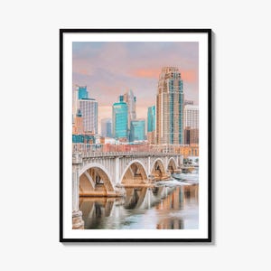 Minneapolis Colorful Poster Print No 1, Minneapolis Photo Art, Minneapolis Wall Decor, Travel Print, Minneapolis Street Map Poster, City Map