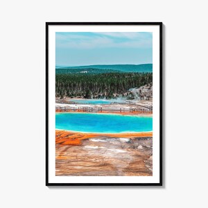 Yellowstone National Park Colorful Poster Print No 1, Yellowstone National Park Photo Art, Decor, Travel Print, Street Map Poster, City Map