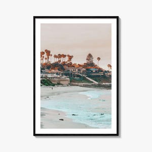 La Jolla Colorful Poster Print No 1, La Jolla Photo Wall Art, La Jolla Decor, La Jolla Travel Print, La Jolla Street Map Poster, City Map