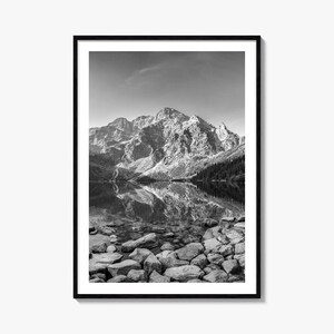 Polen Foto Poster Druck, Polen Schwarzweiß Wandkunst, Polen Wand Fotografie, Polen Reise, Polen Karte Poster