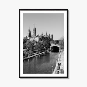 Ottawa Foto Poster Druck, Ottawa Schwarzweiß Wandkunst, Ottawa Wand Fotografie, Ottawa Reise, Ottawa Karte Poster