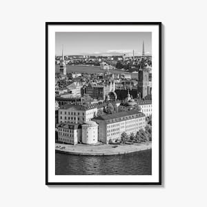 Stockholm Foto Poster Druck, Stockholm Schwarzweiß Wandkunst, Stockholm Fotografie, Stockholm Reise, Stockholm Karte Poster